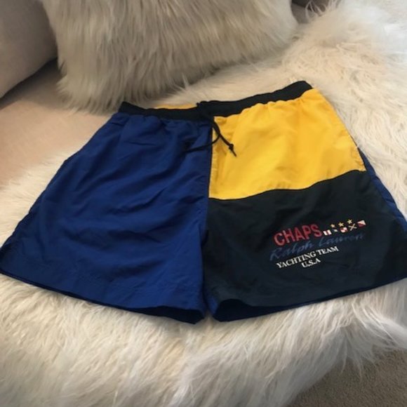 RALPH LAUREN CHAPS 'YACHTING TEAM USA' SWIM TRUNKS - Picture 2 of 8